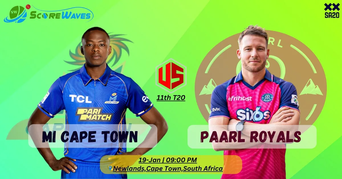 MI Cape Town vs Paarl Royals, 11th Match Prediction - SA 2024