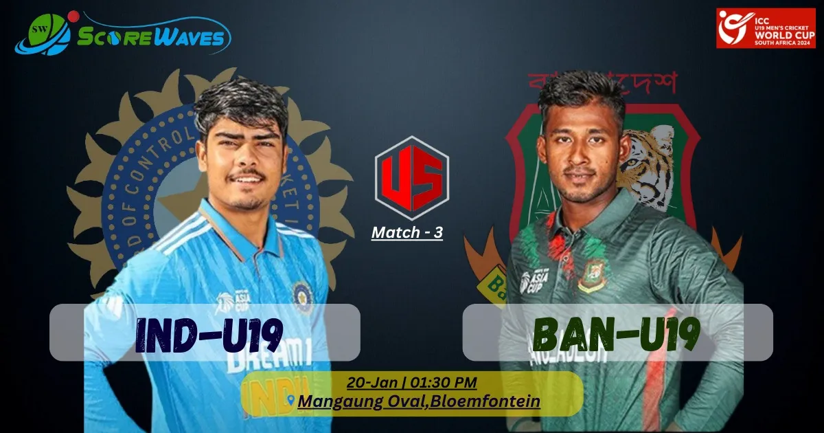 Match Prediction & Updates Bangladesh U19 vs India U19, 3rd Match - ICC U-19 World Cup 2024