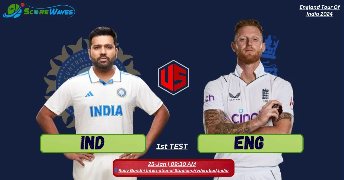 India vs England - 1st Test Match of England Tour of India 2024