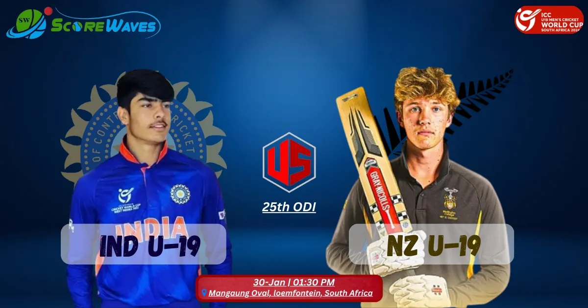 Match Prediction - India U19 vs New Zealand U19 - ICC U19 World Cup 2024