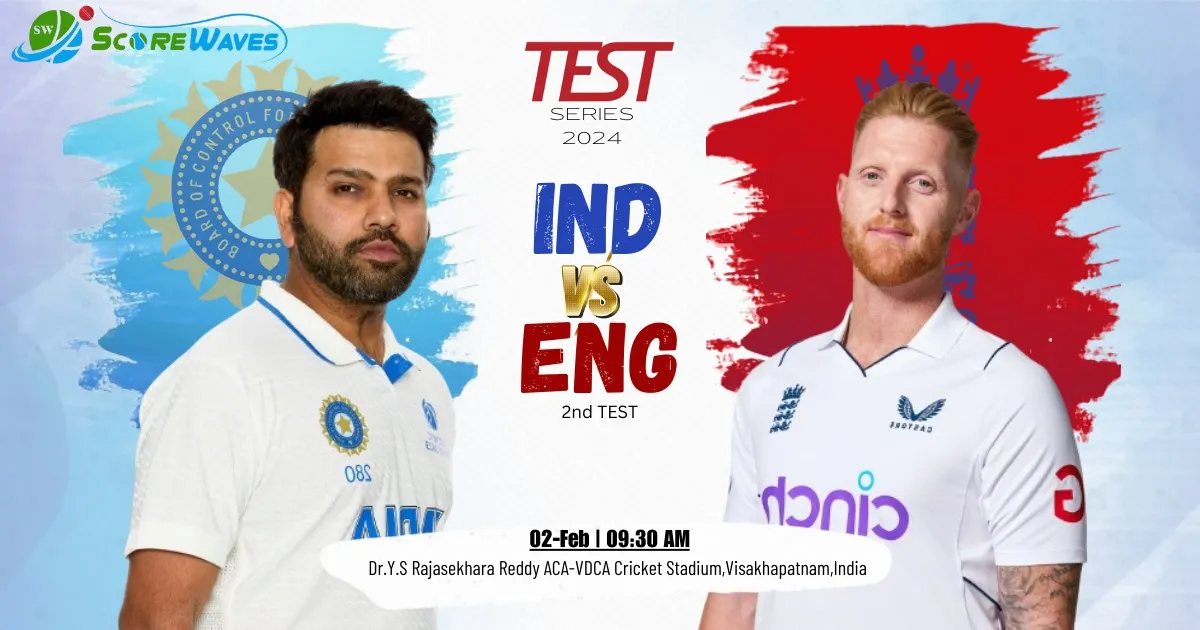 All You Need To Know About India vs England - 2nd Test of England Tour of India 2024