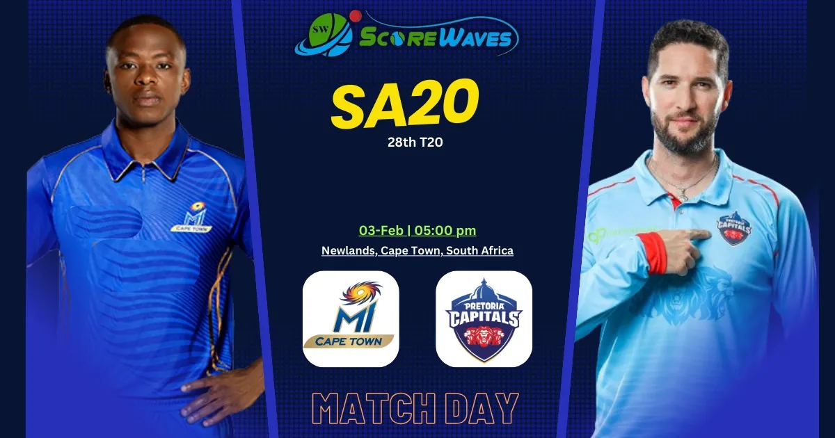 Match Prediction - MI Cape Town vs Pretoria Capitals - SA20 2024