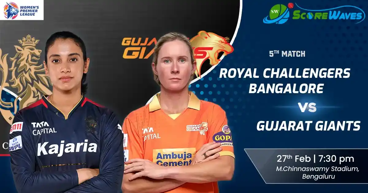 Royal Challengers Bangalore W vs Gujarat Giants W, 5th Match - Updates and Prediction