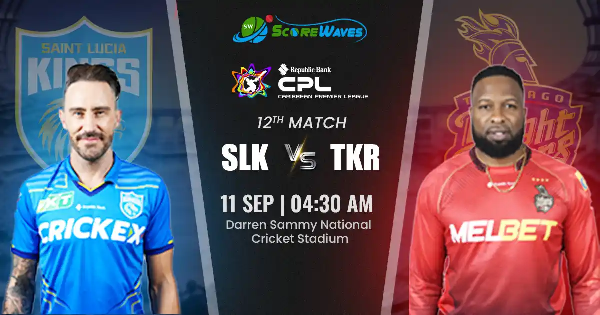 SLK vs TKR Team Prediction, CPL Fantasy Cricket Tips, Playing XI, and Pitch Report For Match 12 of CPL 2024