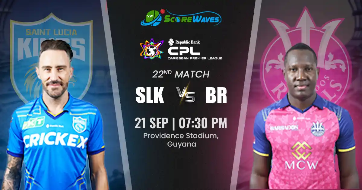 SLK vs BR Team Prediction, CPL Fantasy Cricket Tips, Playing XI, and Pitch Report for Match 22 of CPL 2024