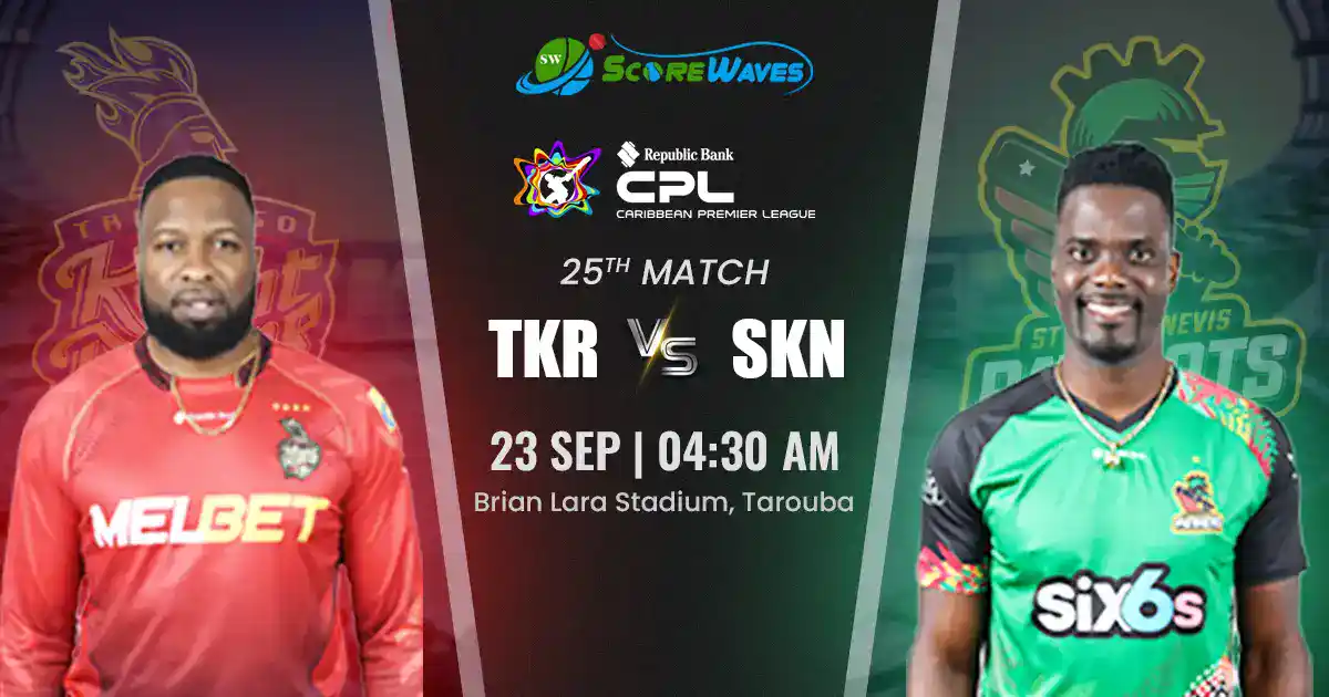 TKR vs SKN Team Prediction, CPL Fantasy Cricket Tips, Playing XI, and Pitch Report for Match 25 of CPL 2024