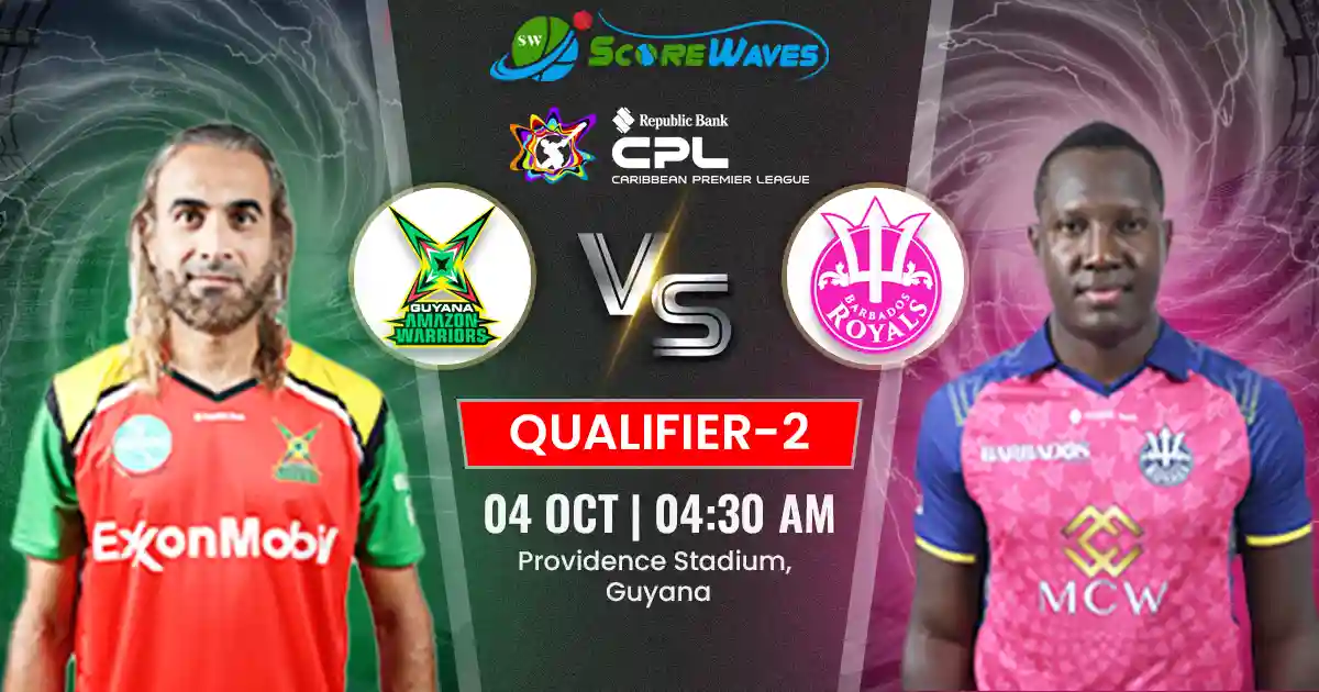 GAW vs BR Team Prediction, CPL Fantasy Cricket Tips, Playing XI, and Pitch Report for Qualifier 2 of CPL 2024