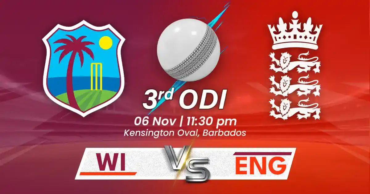 WI vs ENG Dream 11 Prediction, Fantasy Cricket Tips, Playing XI, and Pitch Report 3rd ODI in England Tour of West Indies 2024