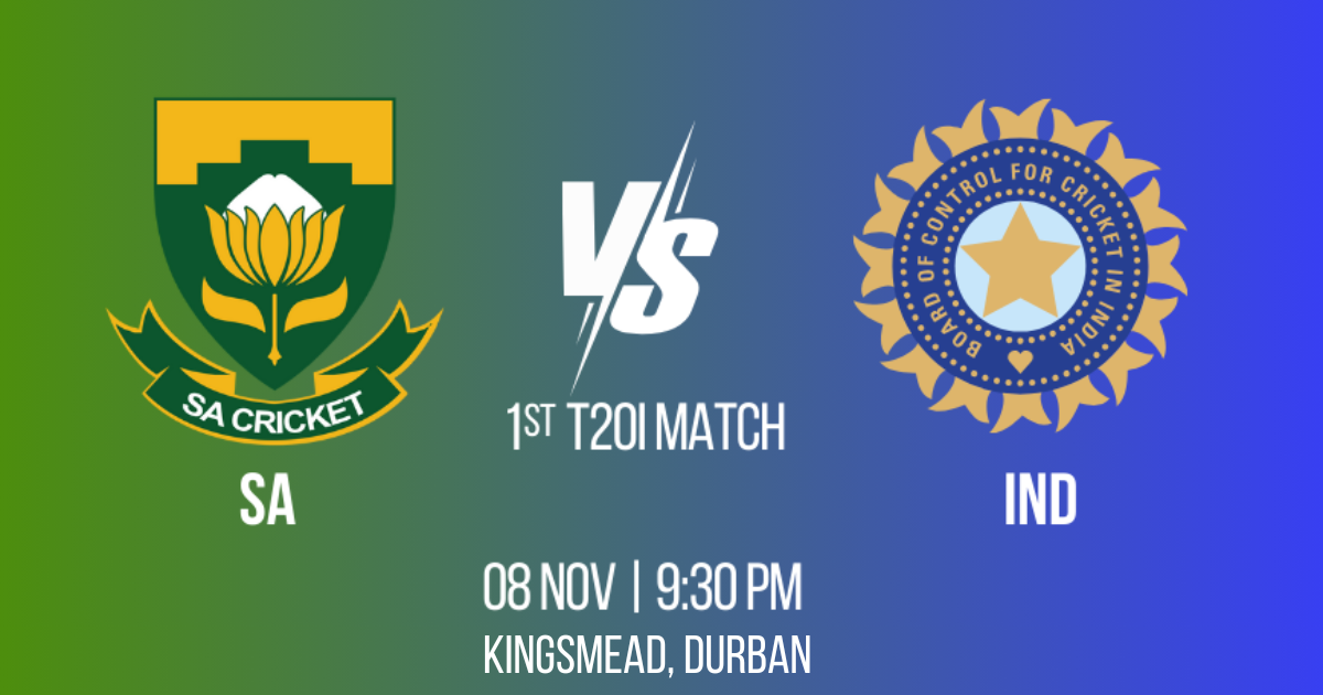 SA vs IND 1st T20I Dream 11 Prediction, Fantasy Cricket Tips, Playing XI, and Pitch Report India Tour of South Africa 2024