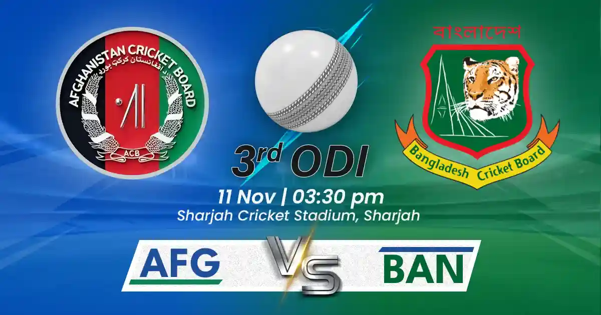 AFG vs BAN Dream 11 Prediction, Fantasy Cricket Tips, Playing XI, and Pitch Report 3r ODI in UAE 2024