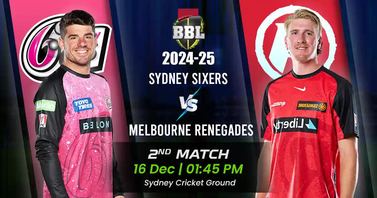 SS vs MR Match Prediction, Fantasy Cricket Tips, Playing XI, and Pitch Report 2nd Match of BBL 2024-25