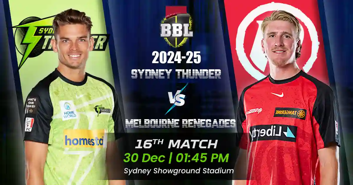 SYT vs MR Match Prediction, Fantasy Cricket Tips, Playing XI, and Pitch Report 16th Match of BBL 2024-25