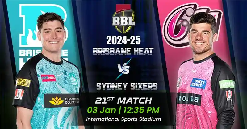 BH vs SS Match Prediction, Fantasy Cricket Tips, Playing XI, and Pitch Report 21st Match of BBL 2024-25