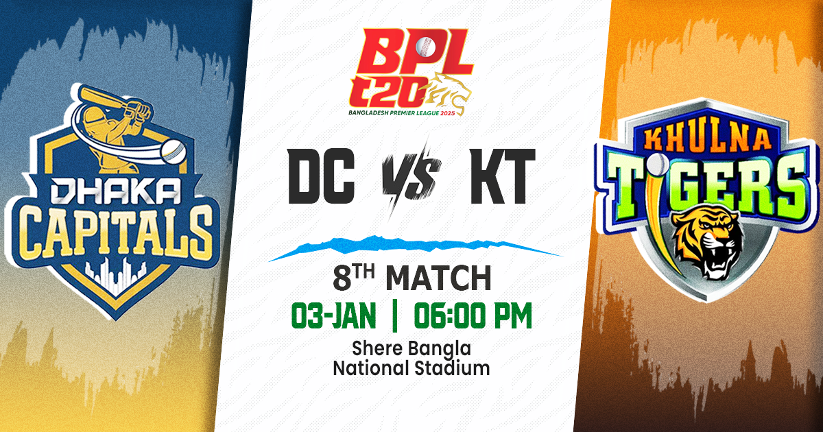 DC vs KT Match Prediction, Fantasy Cricket Tips, Playing XI, and Pitch Report 8th Match of BPL 2025