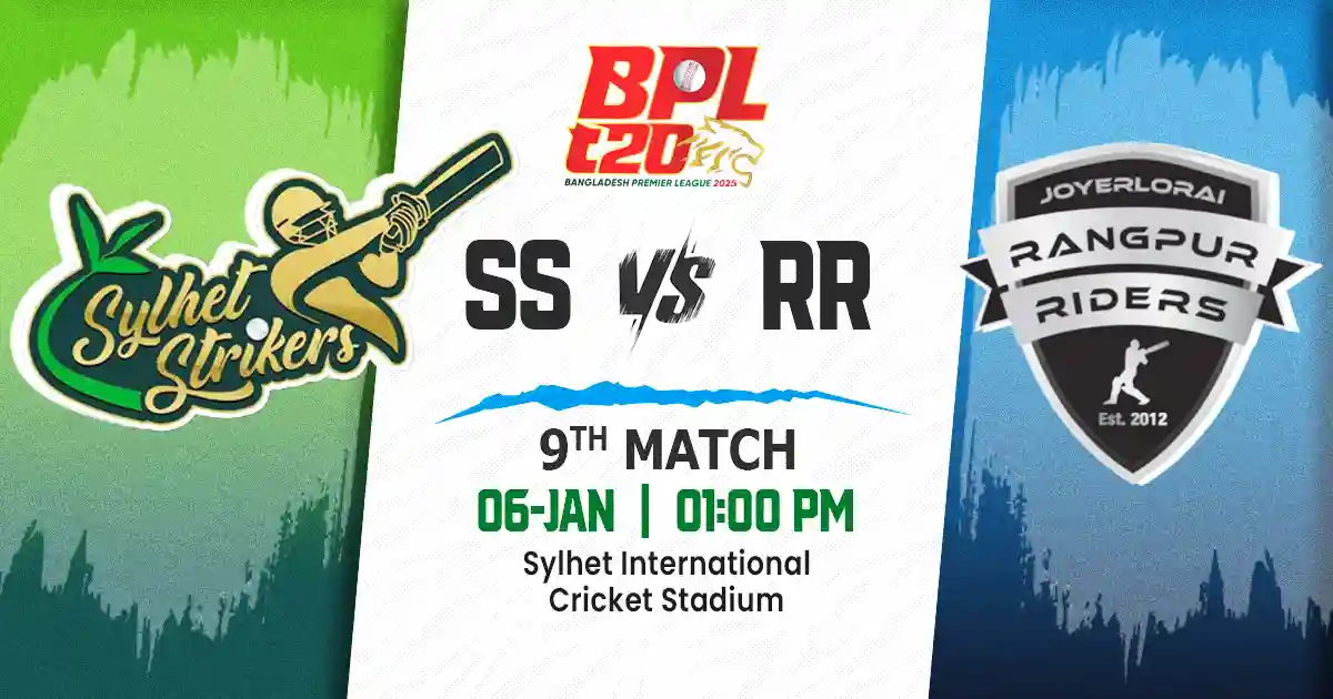 SS vs RR Match Prediction, Fantasy Cricket Tips, Playing XI, and Pitch Report 9th Match of BPL 2025