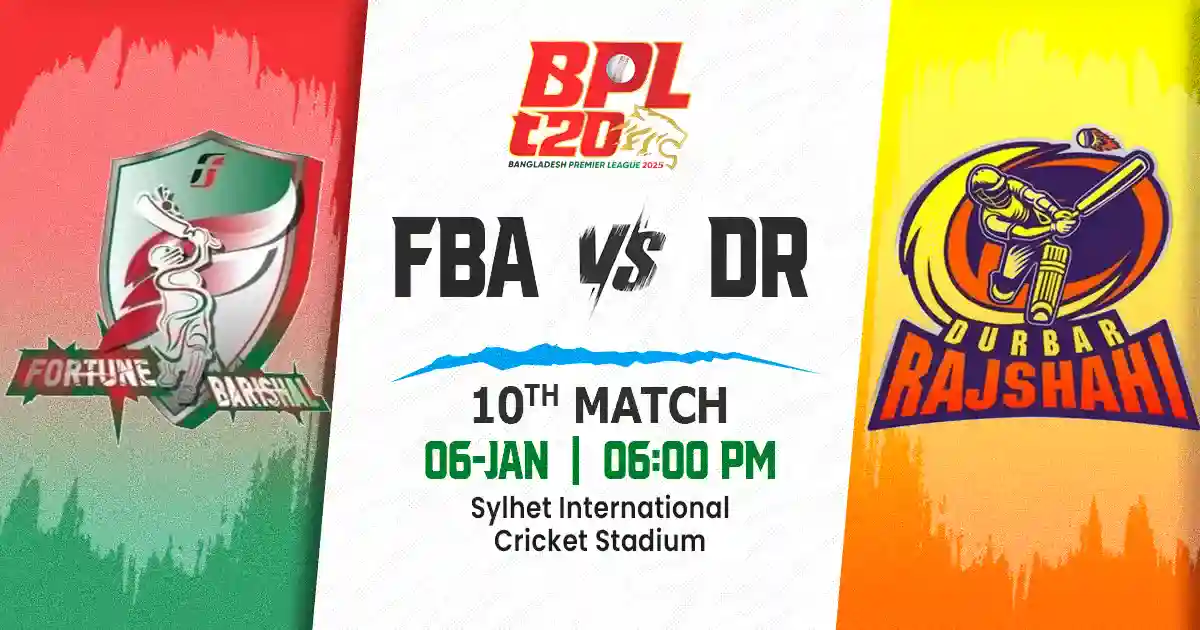 FBA vs DR Match Prediction, Fantasy Cricket Tips, Playing XI, and Pitch Report 10th Match of BPL 2025