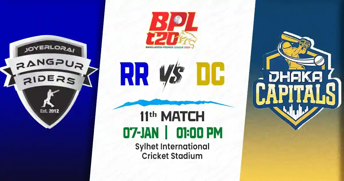 RR vs DC Match Prediction, Fantasy Cricket Tips, Playing XI, and Pitch Report 11th Match of BPL 2025