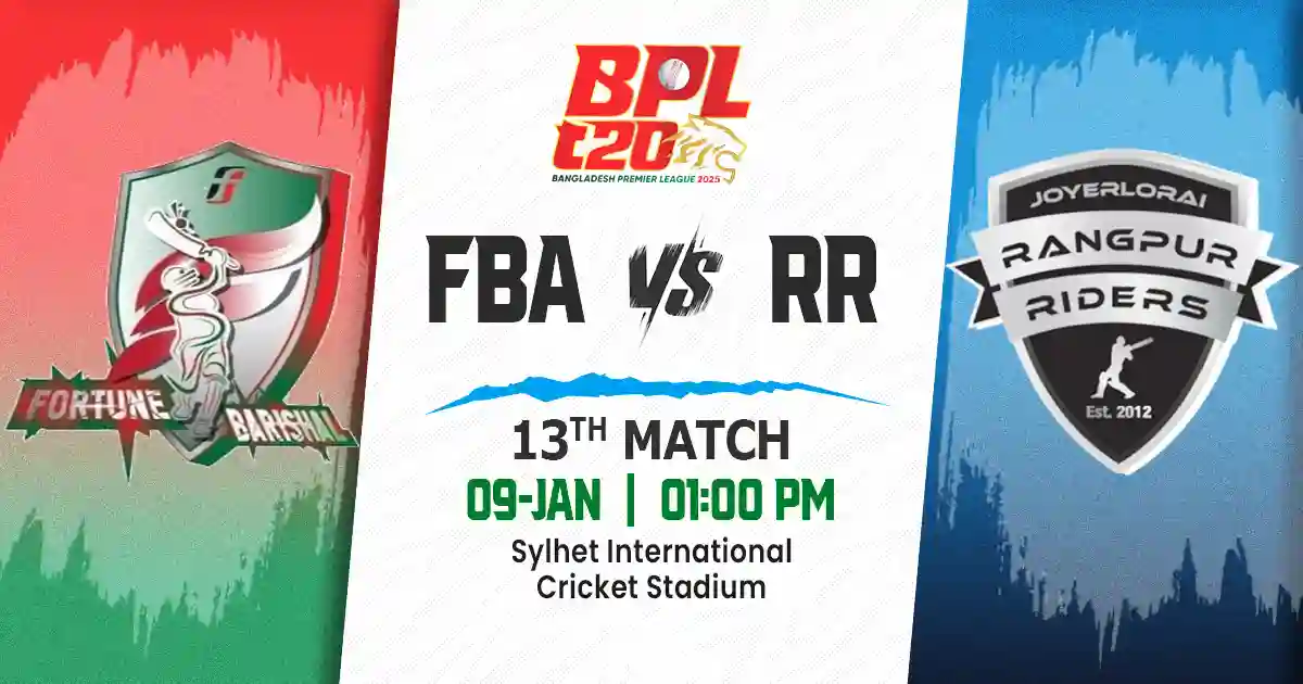 FBA vs RR Match Prediction, Fantasy Cricket Tips, Playing XI, and Pitch Report 13th Match of BPL 2025