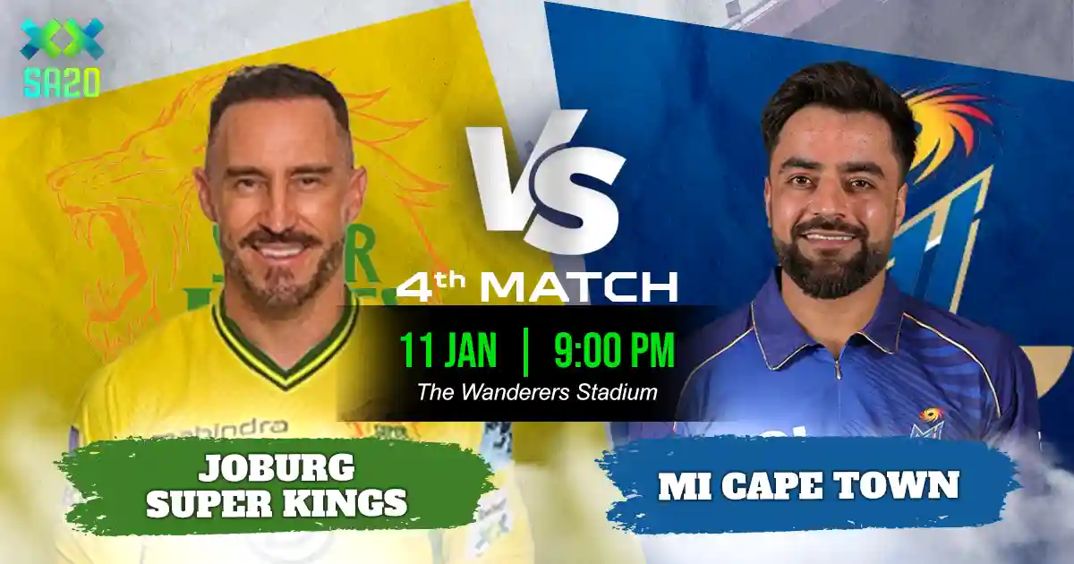 JSK vs MICT Match Prediction, Fantasy Cricket Tips, Playing XI, and Pitch Report 4th Match of SA20 2025