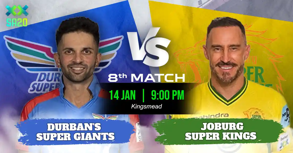 DSG vs JSK Match Prediction, Fantasy Cricket Tips, Playing XI, and Pitch Report 8th Match of SA20 2025