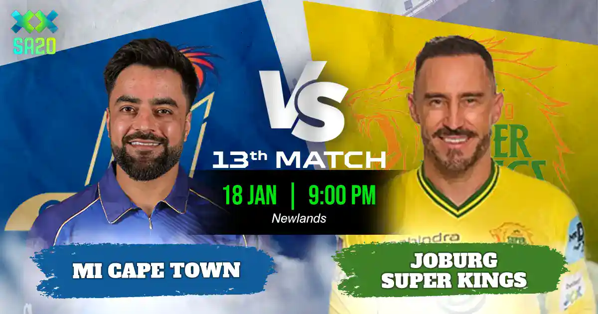 MICT vs JSK Match Prediction, Fantasy Cricket Tips, Playing XI, and Pitch Report 13th Match of SA20 2025