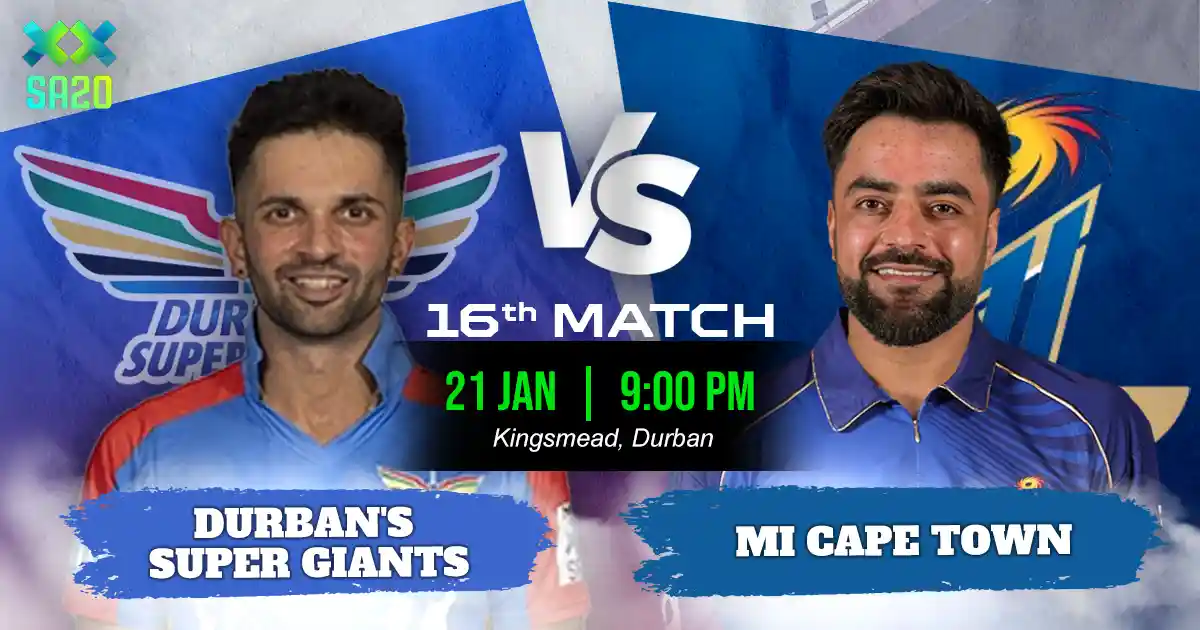 DSG vs MICT Match Prediction, Fantasy Cricket Tips, Playing XI, and Pitch Report 16th Match of SA20 2025