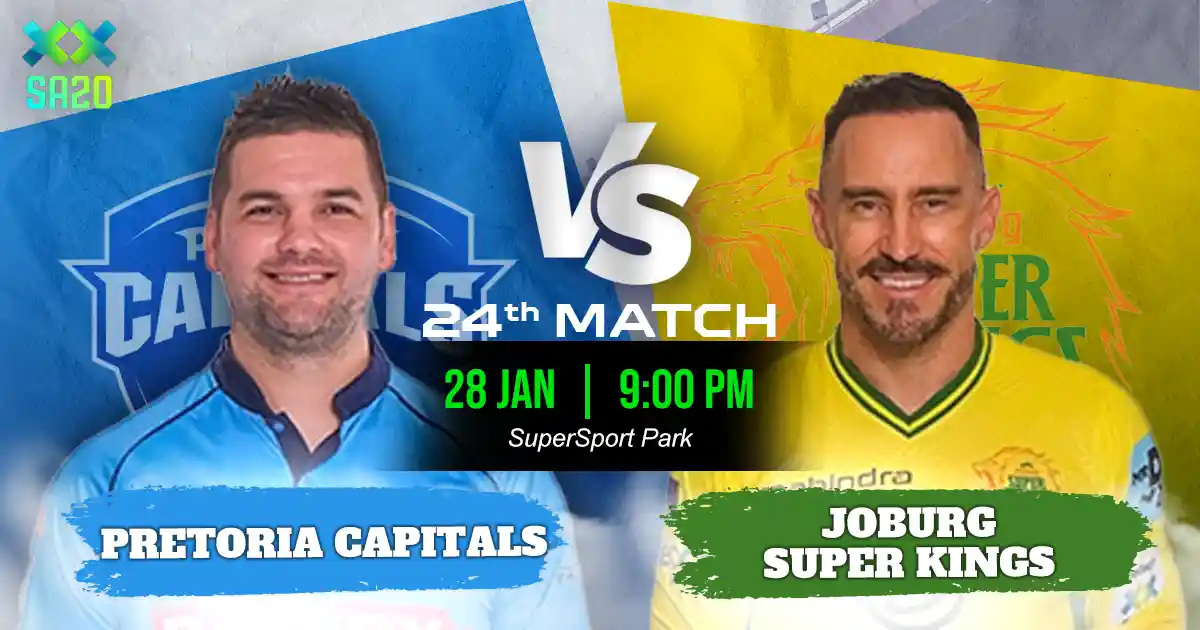 PC vs JSK Match Prediction, Fantasy Cricket Tips, Playing XI, and Pitch Report 24th Match of SA20 2025