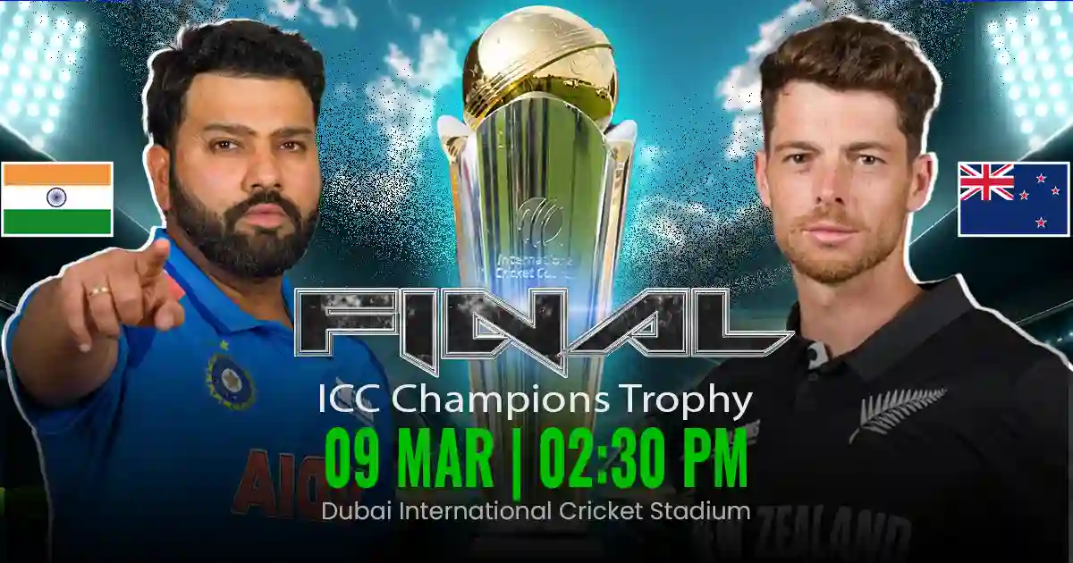 India vs New Zealand Champions Trophy 2025 Final Match Toss Update, Playing 11, & Match Prediction