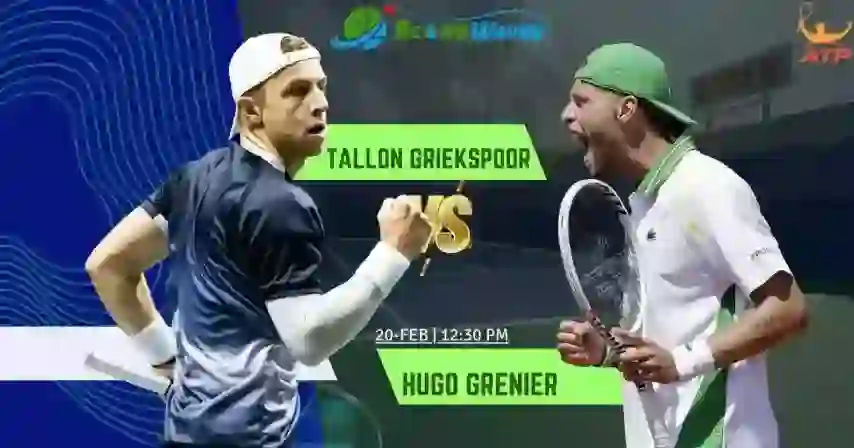 Tallon Griekspoor vs Hugo Grenier Preview: Head-to-Head, Prediction, Live Scores | ScoreWave