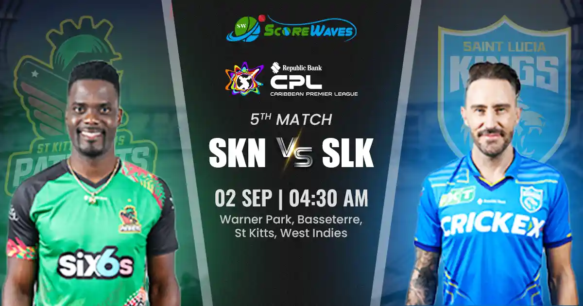 SKN vs SLK Team Prediction, CPL Fantasy Cricket Tips, Playing XI, and Pitch Report For Match 5 of CPL 2024