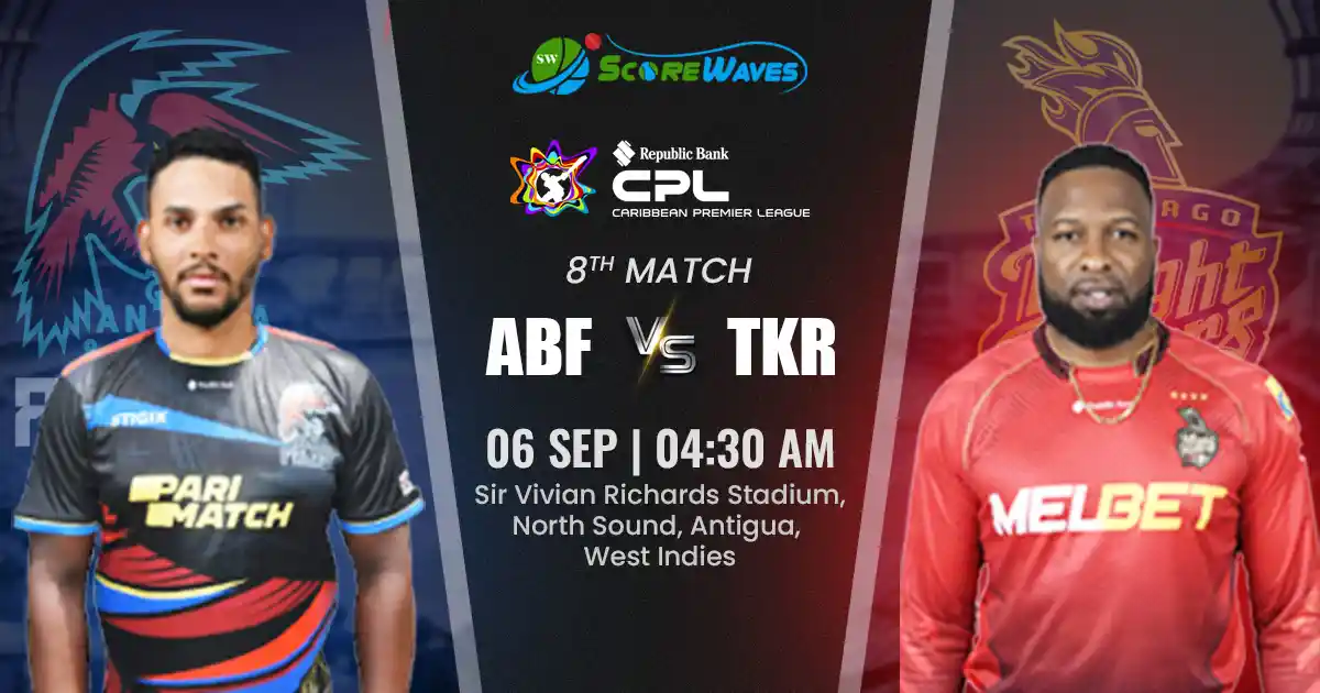 ABF vs TKR Team Prediction, CPL Fantasy Cricket Tips, Playing XI, and Pitch Report For Match 8 of CPL 2024