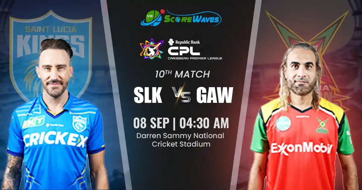 SLK vs GAW Team Prediction, CPL Fantasy Cricket Tips, Playing XI, and Pitch Report For Match 10 of CPL 2024