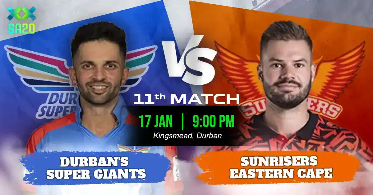 DSG vs SEC Match Prediction, Fantasy Cricket Tips, Playing XI, and Pitch Report 11th Match of SA20 2025