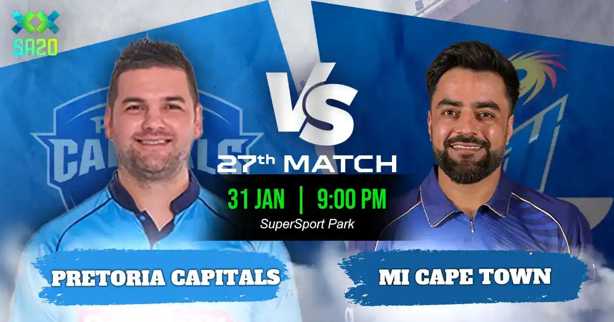 PC vs MICT Match Prediction, Fantasy Cricket Tips, Playing XI, and Pitch Report 27th Match of SA20 2025