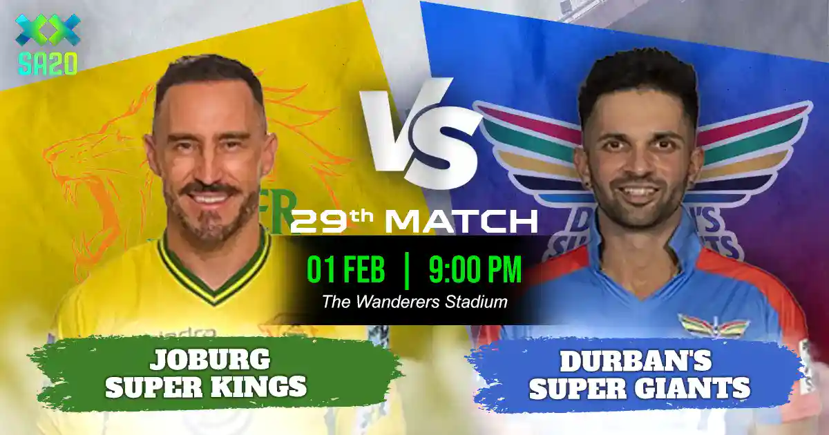 JSK vs DSG Match Prediction, Fantasy Cricket Tips, Playing XI, and Pitch Report 29th Match of SA20 2025