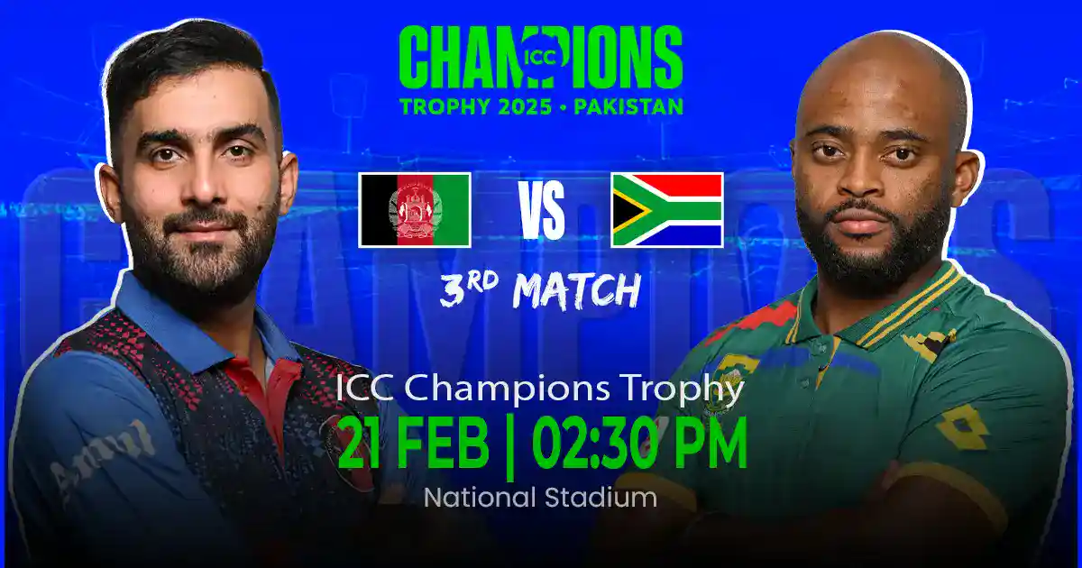 AFG vs SA Champions Trophy 2025 Match Prediction, Fantasy Cricket Tips, Playing XI, and Pitch Report
