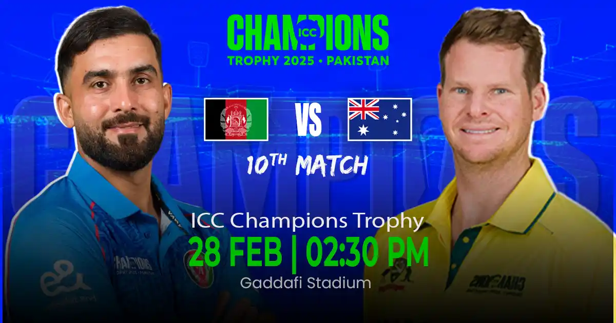 AFG vs AUS Champions Trophy 2025 Match Prediction, Fantasy Cricket Tips, Playing XI, and Pitch Report