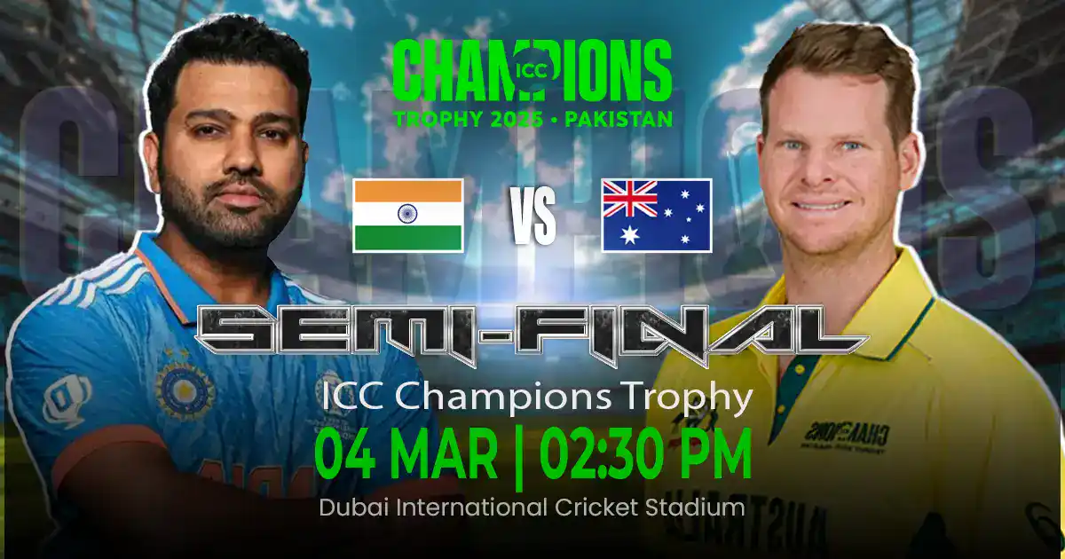 IND vs AUS 1st Semi Final Champions Trophy 2025 Match Prediction, Fantasy Cricket Tips, Playing XI, and Pitch Report