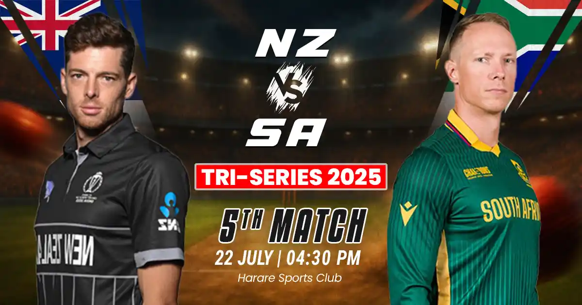 NZ vs SA 5th Match Prediction, Fantasy Cricket Tips, Playing XI, and Pitch Report of Zimbabwe T20I Tri-Series 2025
