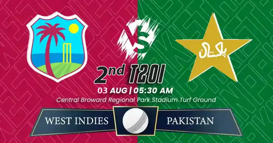 WI vs PAK 2nd T20I Match Prediction, Fantasy Cricket Tips, Playing XI, and Pitch Report Pakistan Tour of West Indies 2025
